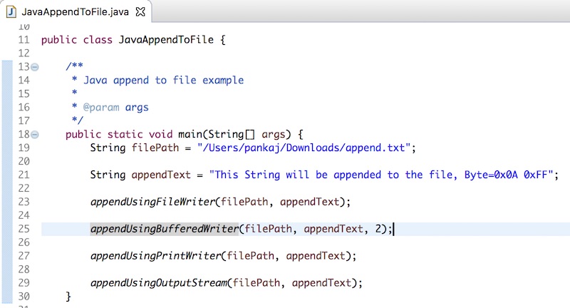 java append to file