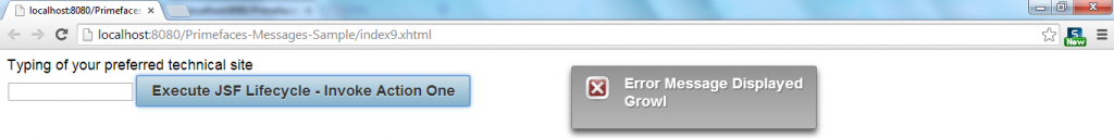 Primefaces Messages - Growl - Positioning - Left 700px