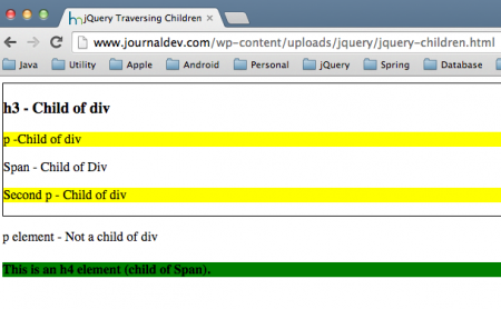 jQuery-children-example