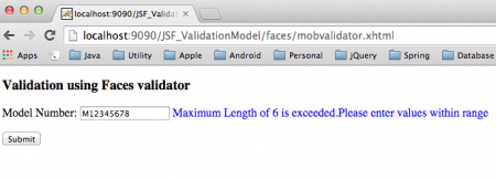 JSF Validation Validator