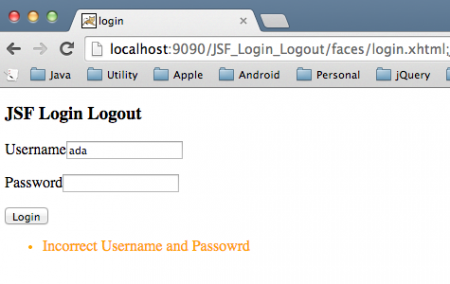 JSF Authentication