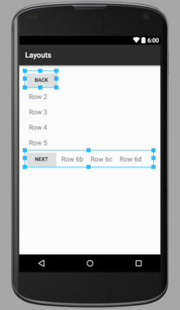 Android LinearLayout example