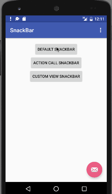 Snackbar Android应用程序example
