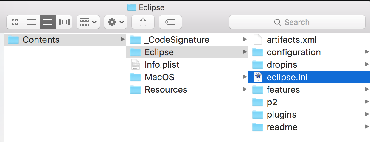 eclipse.ini文件，eclipse.ini文件位置mac