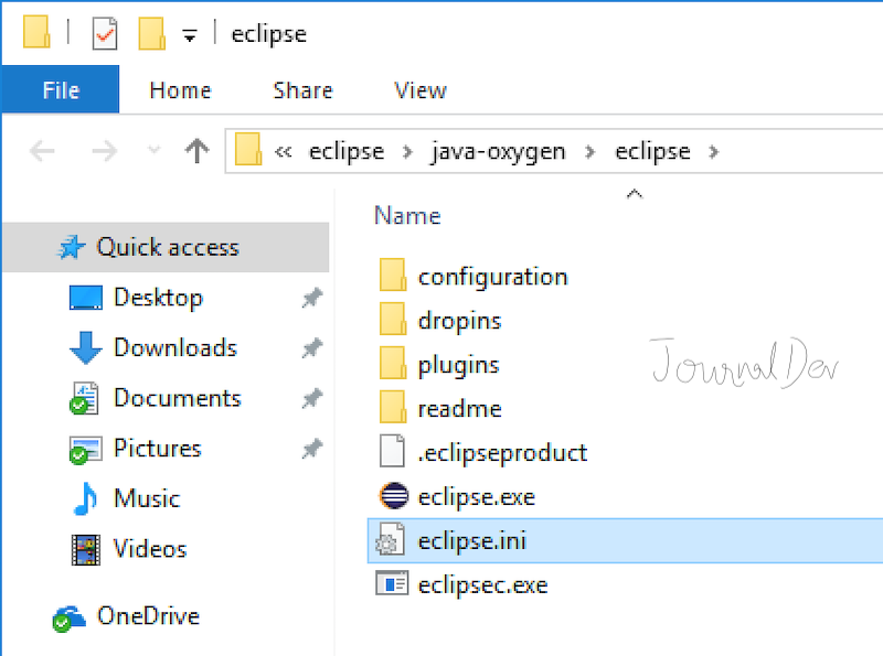 eclipse.ini文件位置窗口10