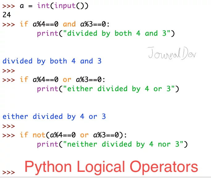 Python Logical Operators