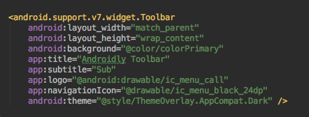 安卓工具栏xml layout