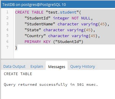 SQL Create Table - PostgreSQL