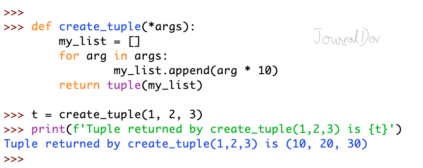 Python Function Return Tuple