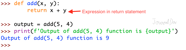 Python Return Statement With Expression