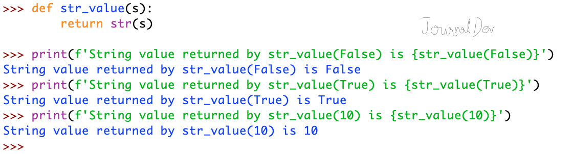 Python Return String