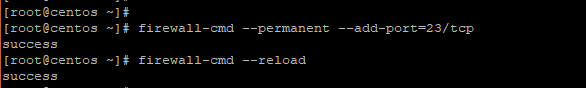 Allow Port 23 Over Firewall