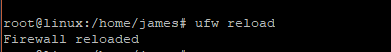 Reload ufw Firewall