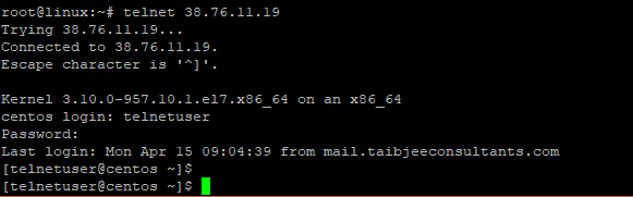 Telnet Ip Address