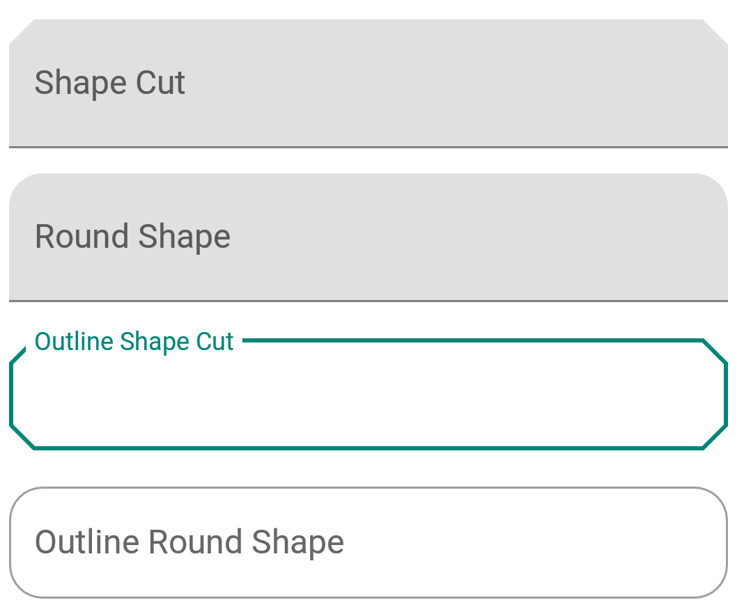 安卓材质文本域Shapes