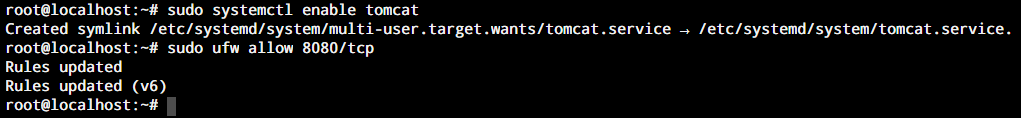 Firewall Rules Tomcat