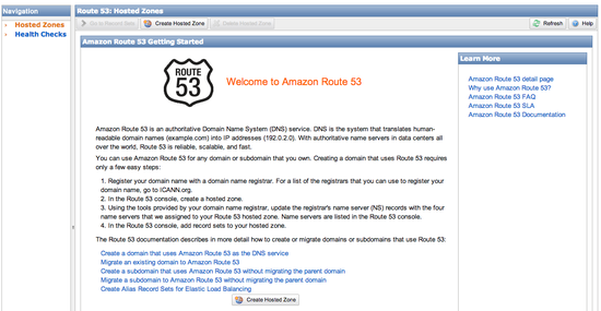 Amazon Route 53 DNS support