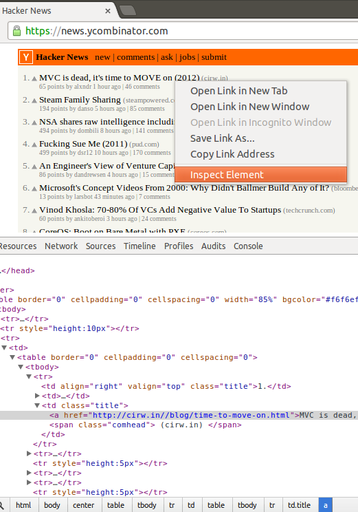 Chrome Web 开发人员 
工具