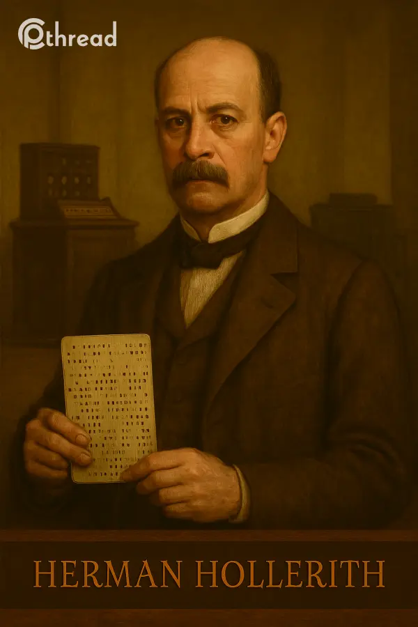 Lukisan Tokoh Legendaris Teknologi Informatika Herman Hollerith
