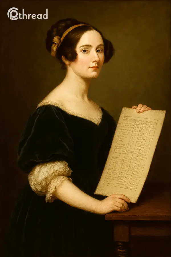 Lukisan Ada Lovelace dengan karya Algoritma-nya