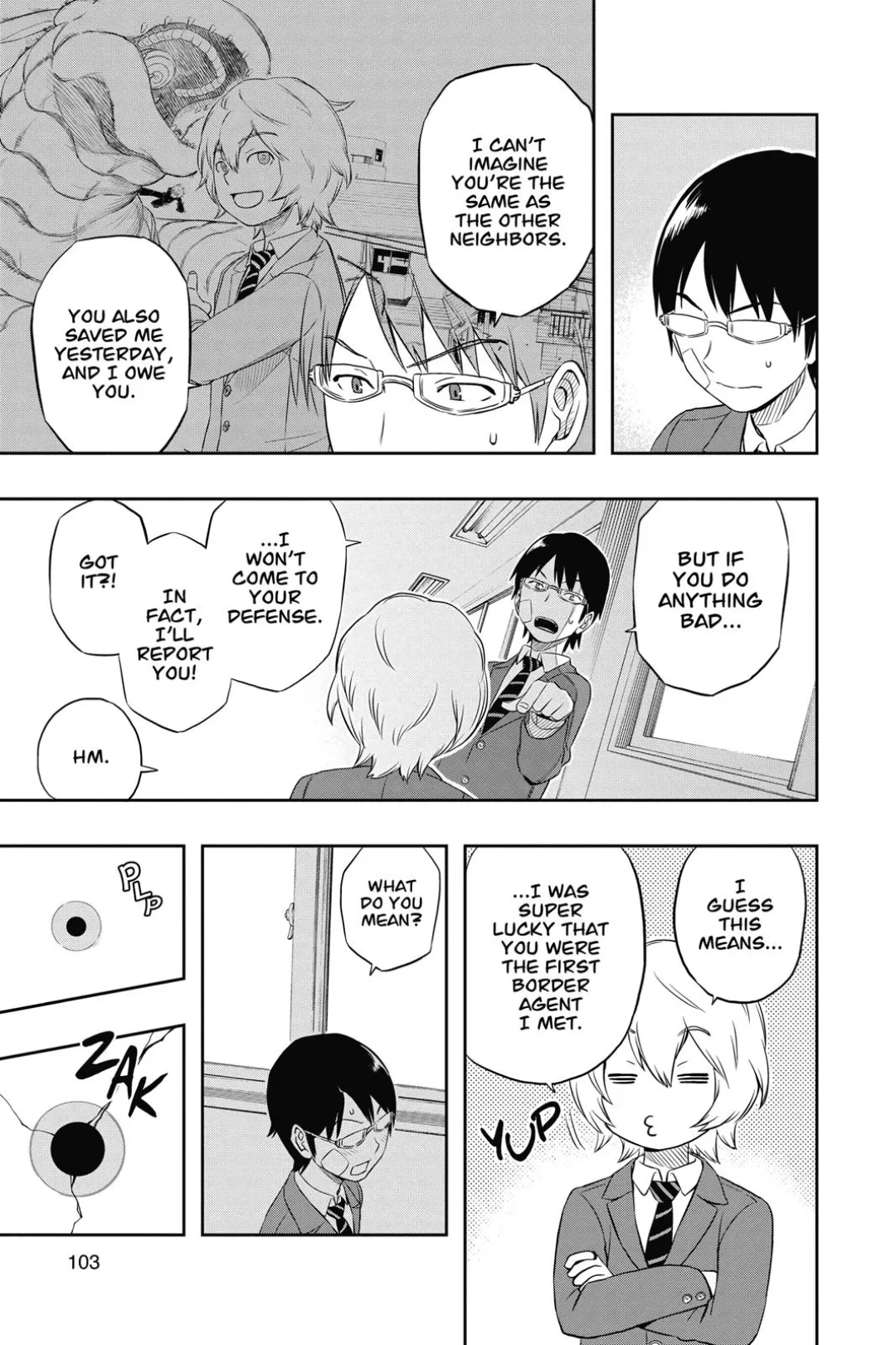 World Trigger color chapter 3 page 16
