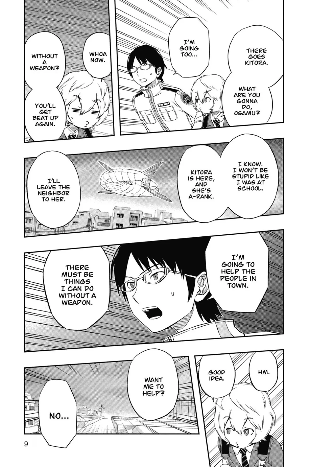 World Trigger color chapter 8 page 9