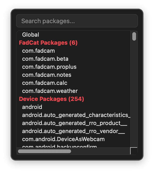 FadCat Package Filter