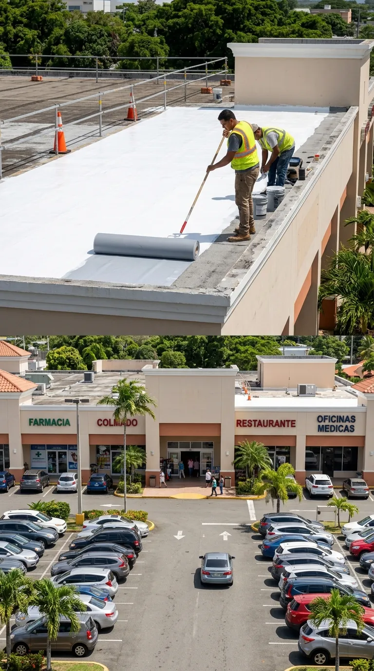 Sellado de techo comercial — Aguada, Puerto Rico