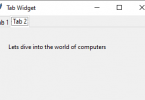 Creating Tabbed Widget With Python For GUI Application