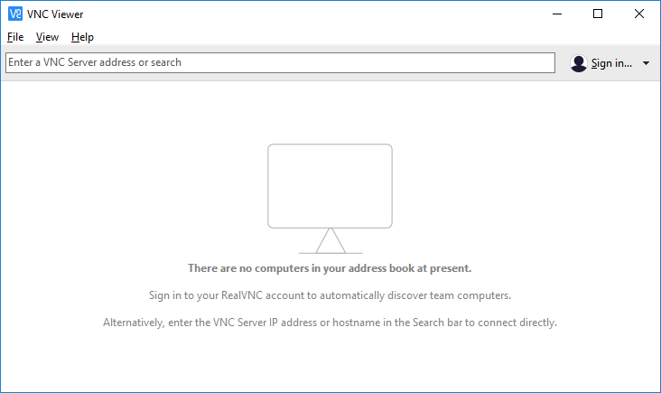 Screen shot of VNC Viewer