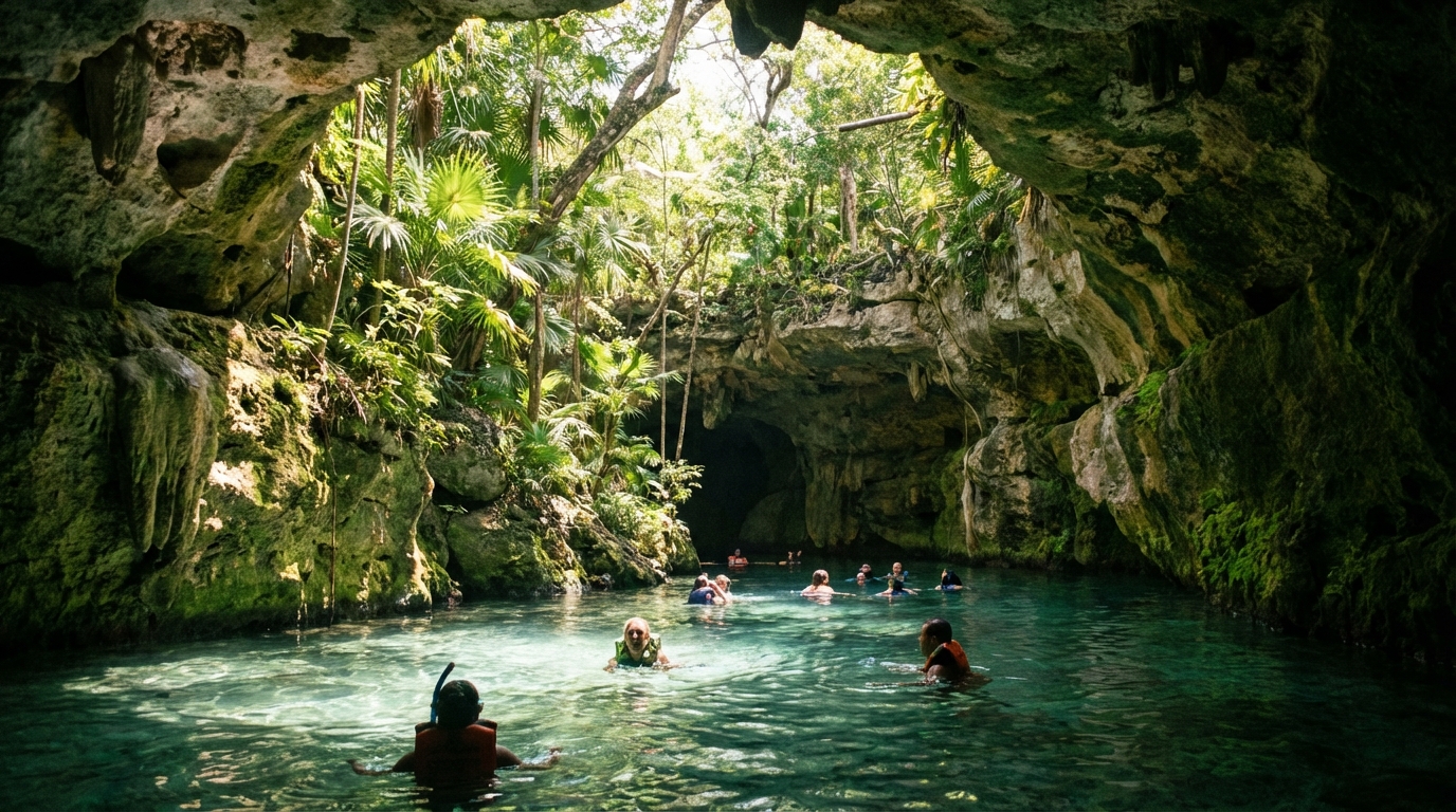 Ríos subterráneos de Xcaret