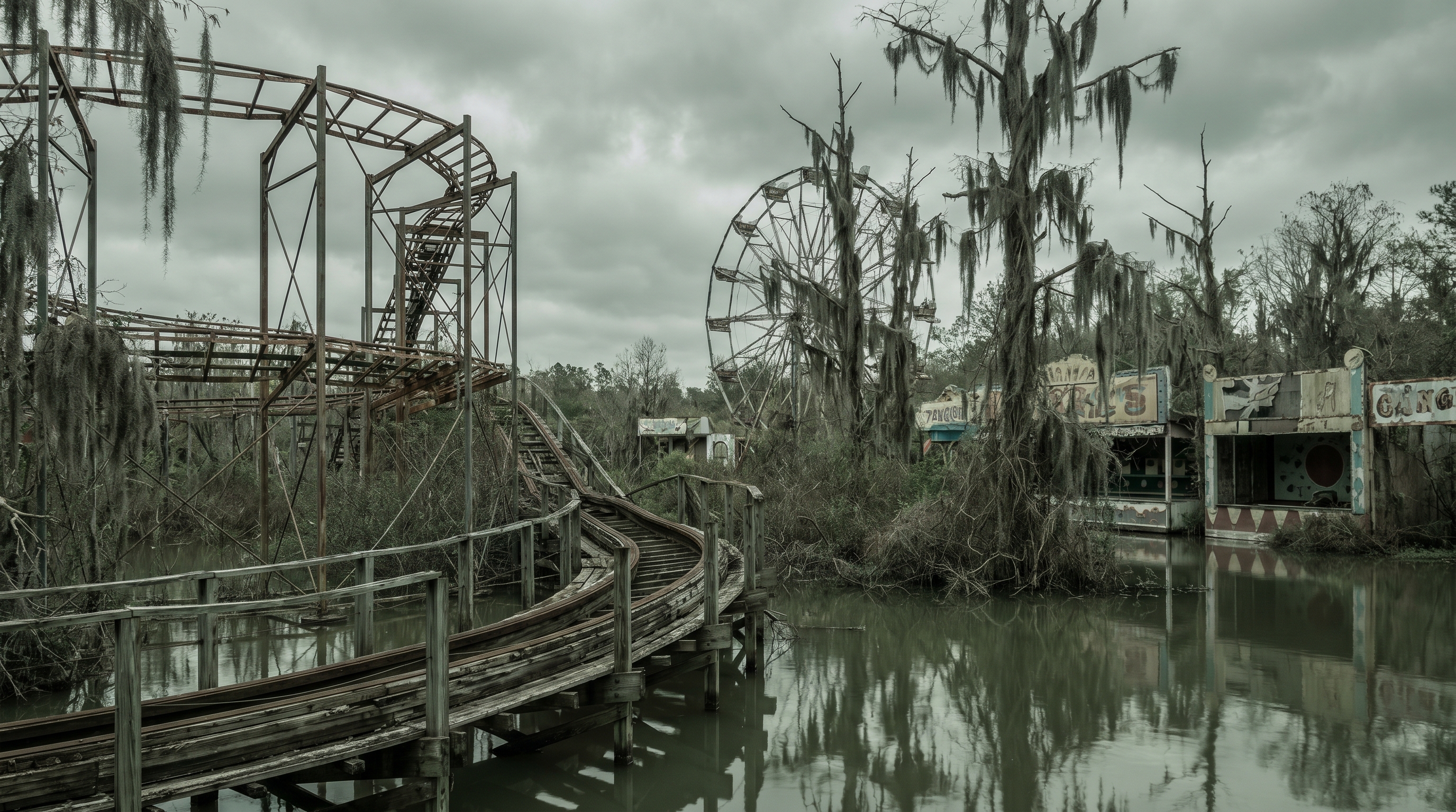 Six Flags New Orleans abandonado