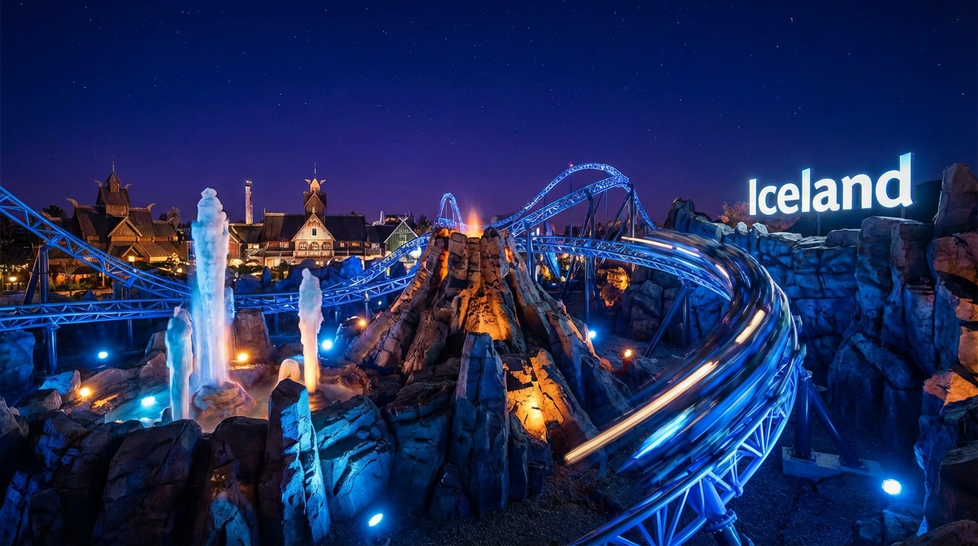 Blue Fire Europa-Park noche