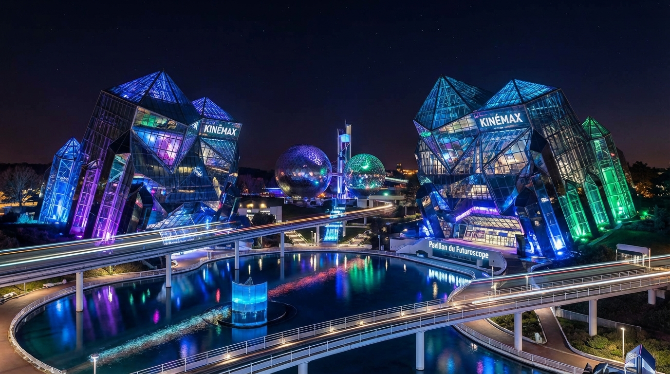 Futuroscope arquitectura noche