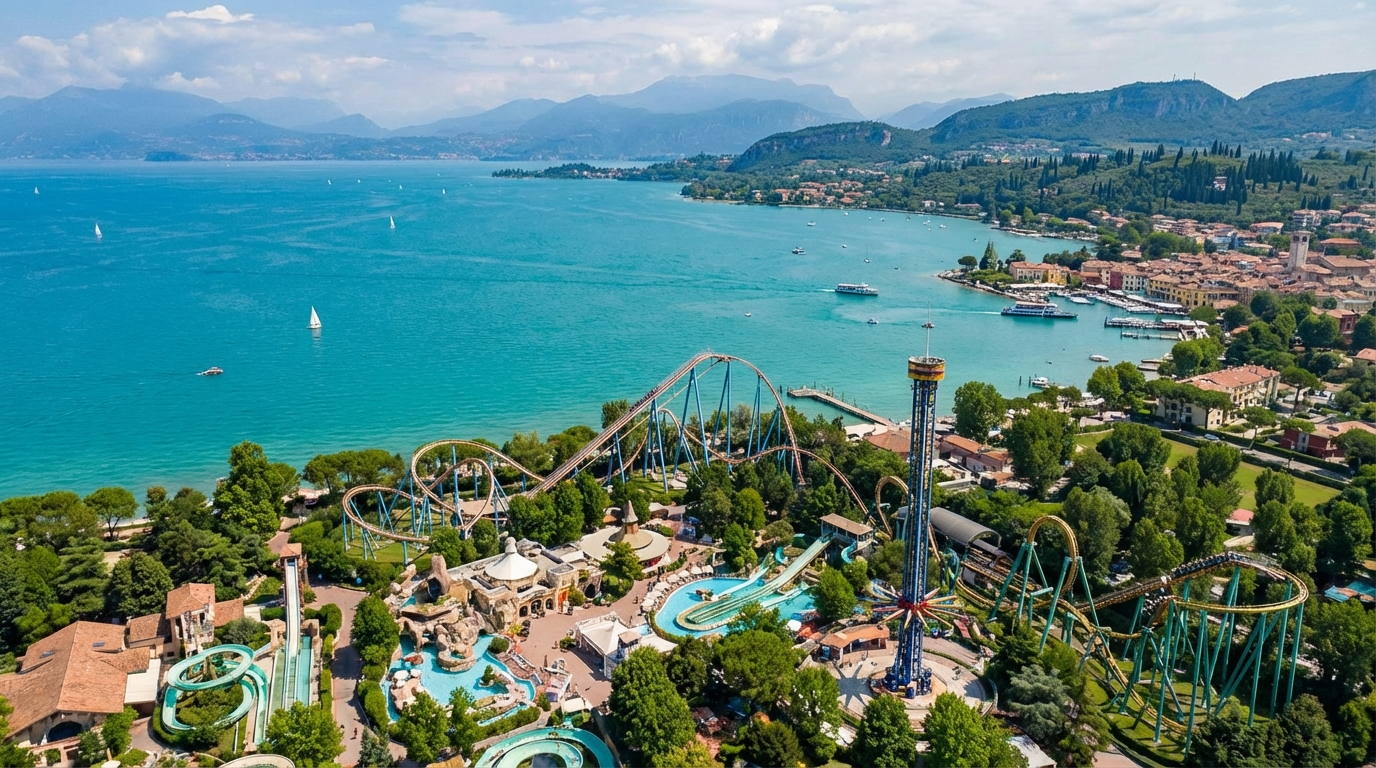 Lago de Garda Gardaland aéreo