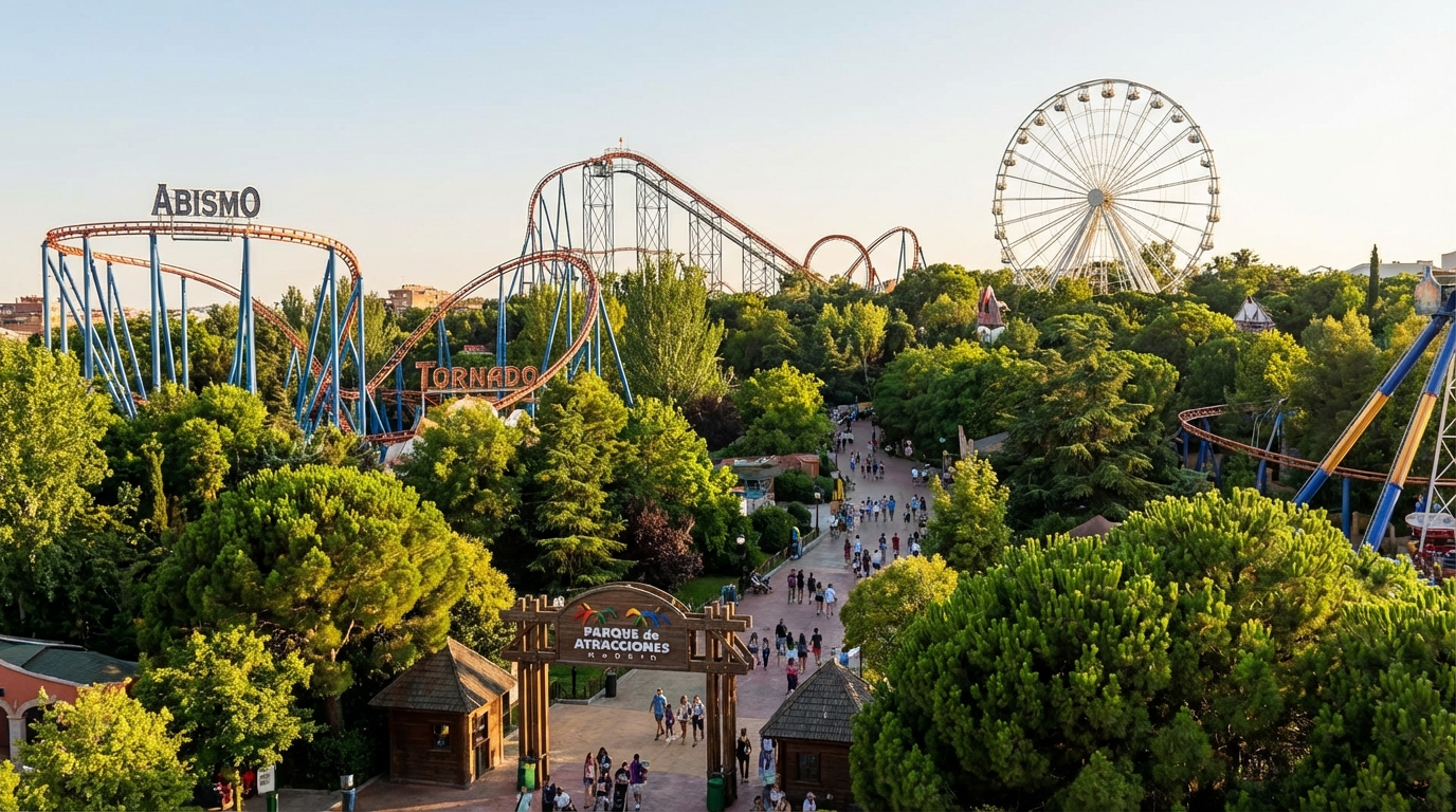 Parque Atracciones Madrid coasters