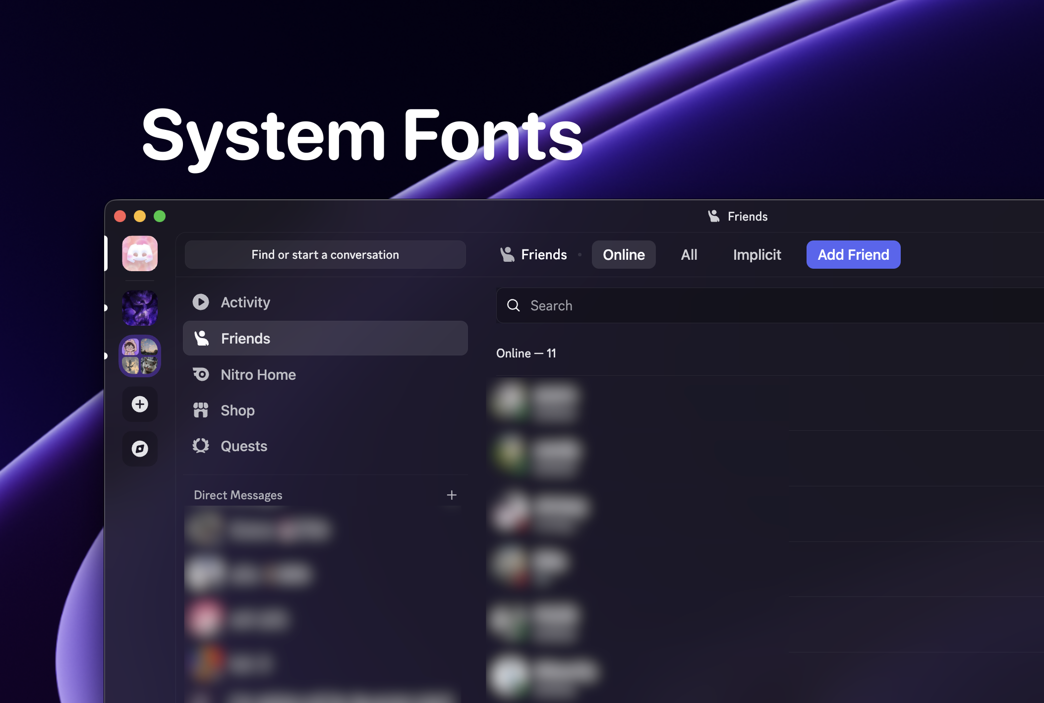System Fonts