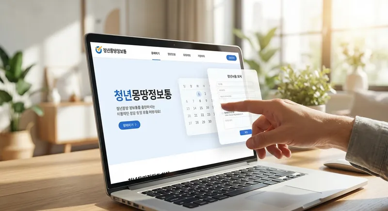 서울시 청년몽땅정보통 웹사이트에서 온라인 신청하는 모습