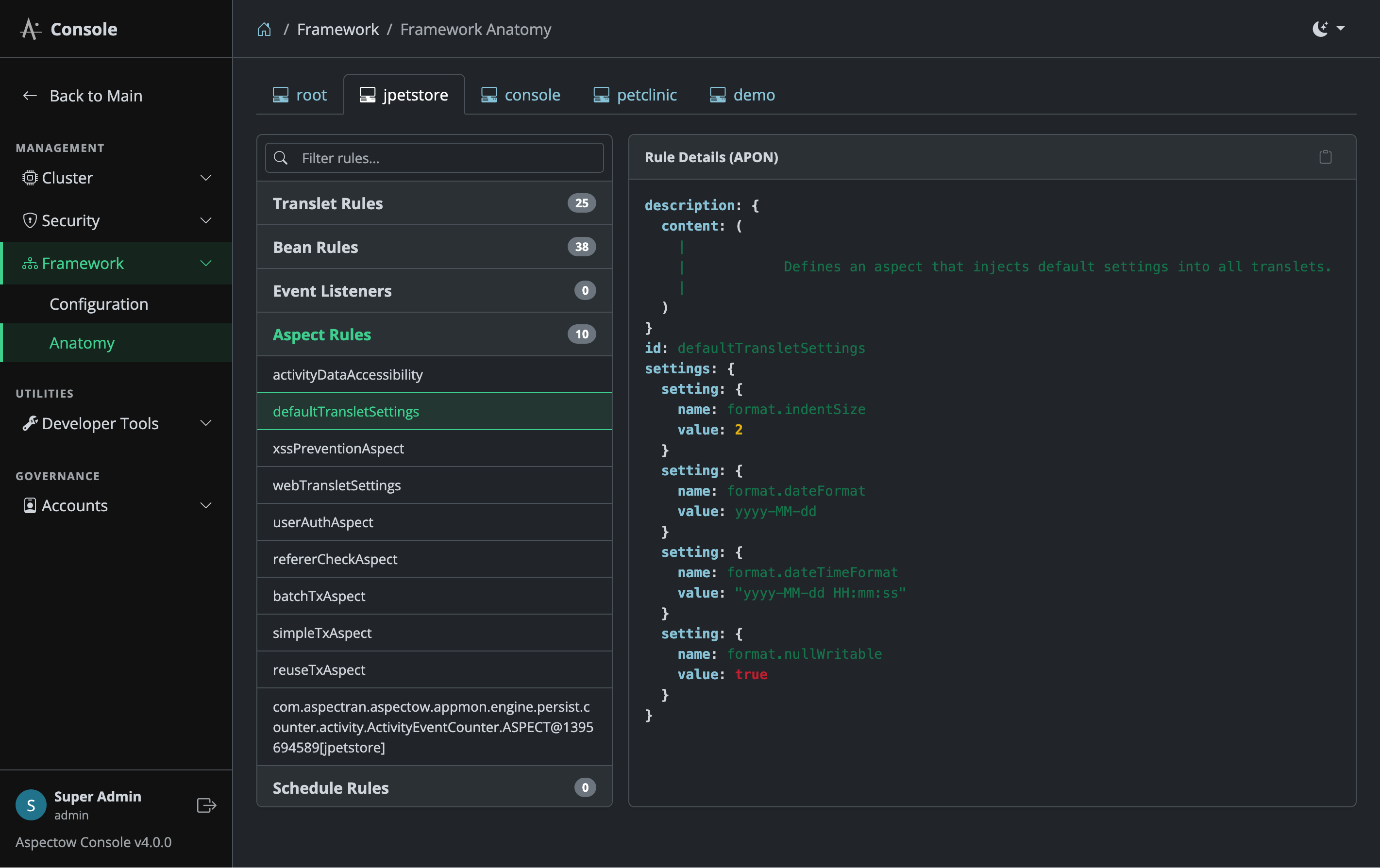 Framework Anatomy Viewer