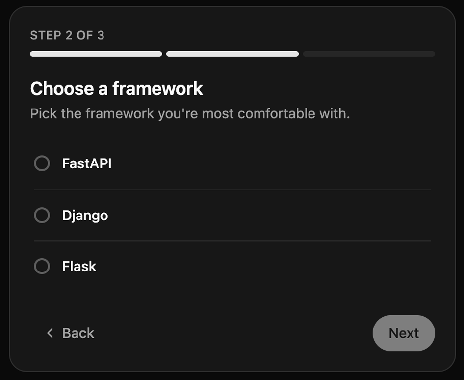 Question Flow component