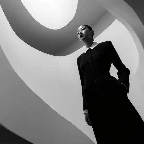 Imagen editorial de moda creada con IA