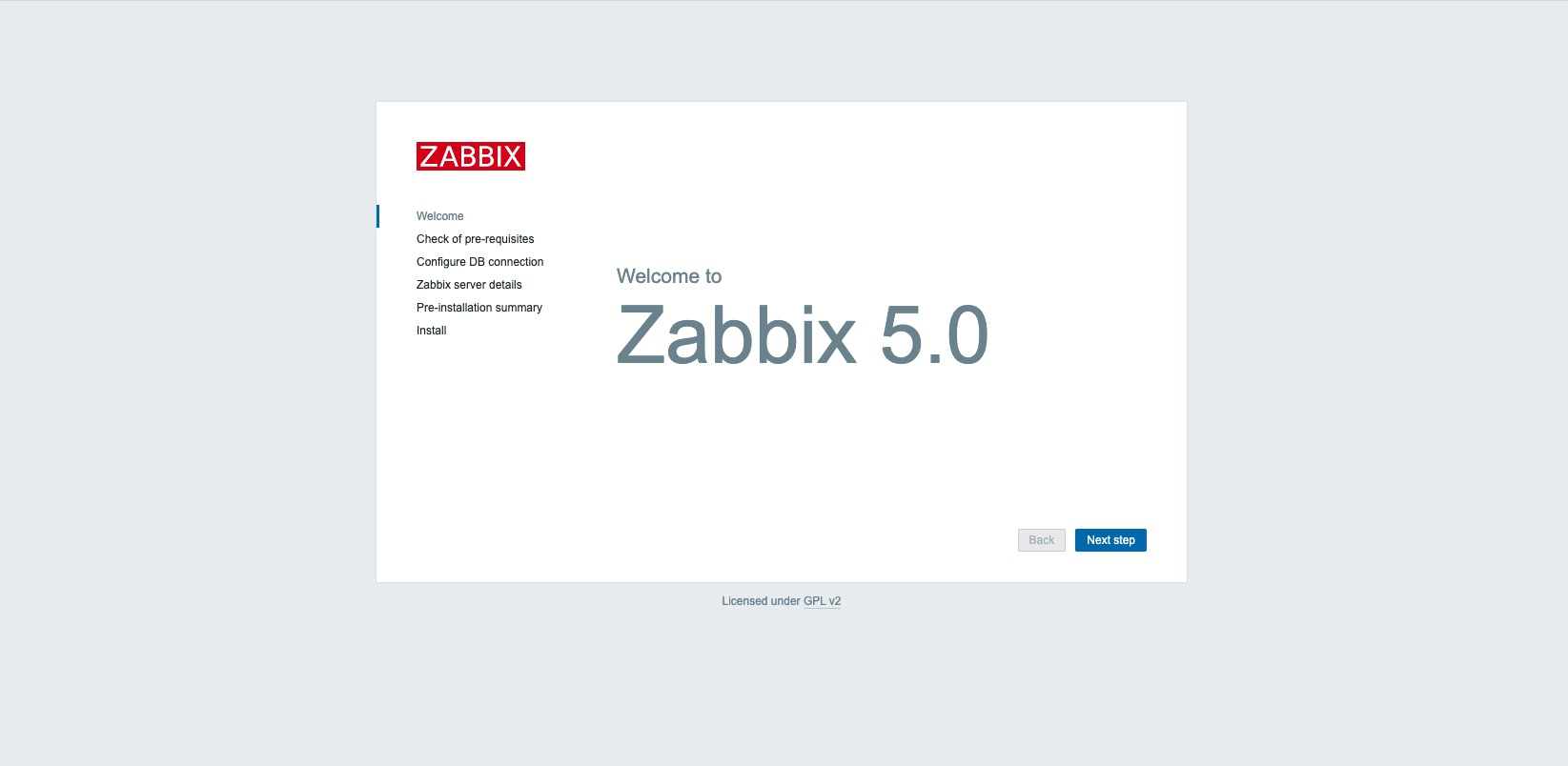 zabbix initialization