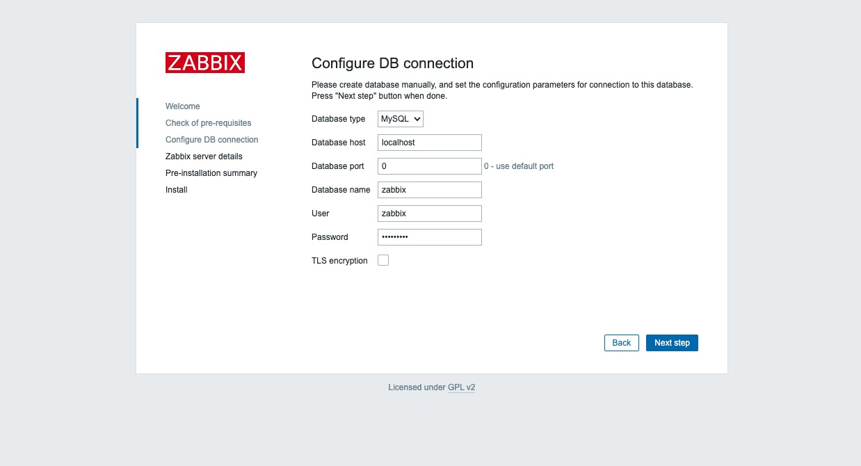 zabbix Configuration Database