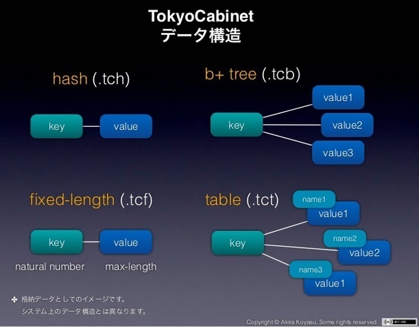 Tokyo Cabinet data structure.