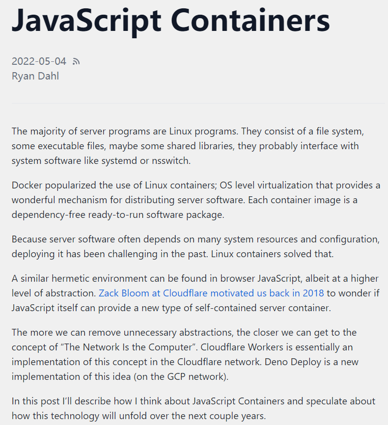 JavaScript Containers
