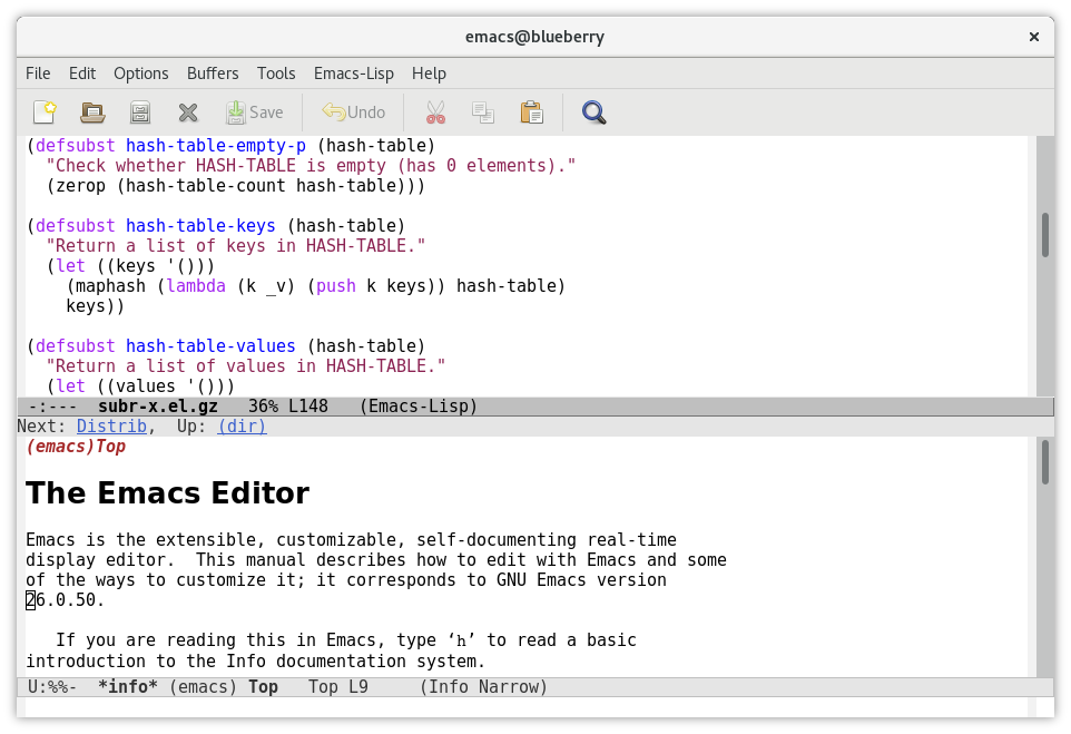 Emacs graphical interface