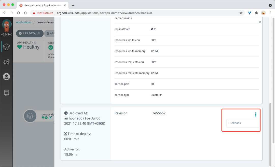 deployment history