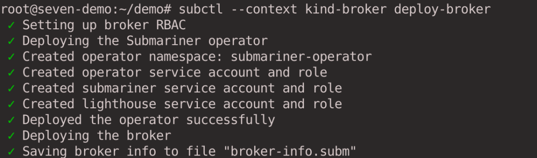 subctl &ndash;context kind-broker deploy-broker