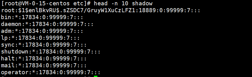 Linux账号管理shadow文件