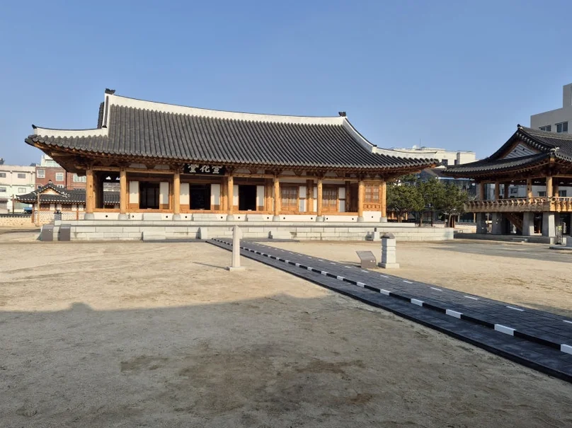 The expansive serenity of the main courtyard under daylight, showcasing the clean, minimalist lines of Joseon architecture - Beyond the Palace Walls: Reclaiming the Administrative Soul of Jeolla Gam-yeong